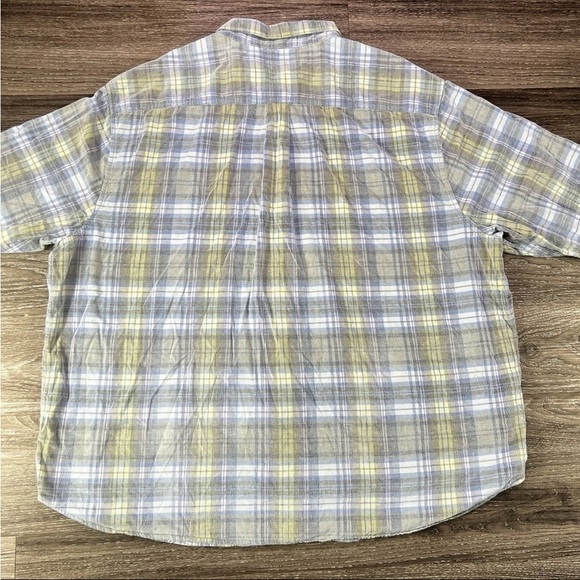 Tommy Bahama Men's Plaid Shirt - Gray and Yellow Size 3XLB - Picture 6 of 8